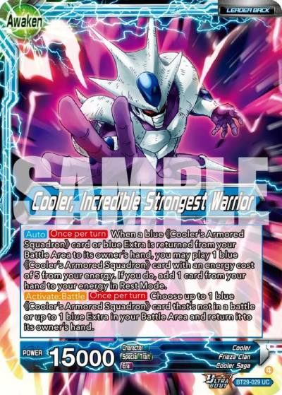 Cooler Cooler Incredible Strongest Warrior BT29-029 Fearsome Rivals Dragonball Super card