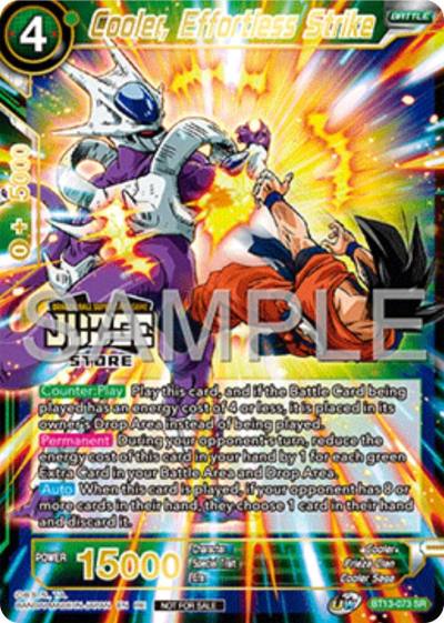 Cooler Effortless Strike Judge Pack Vol17 Store BT13-073 Judge Promotion Cards Dragonball Super card