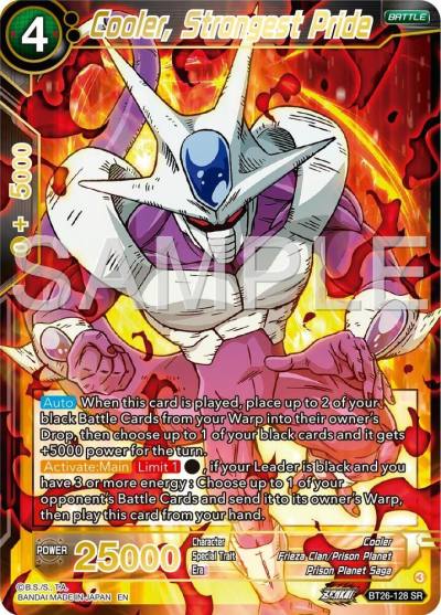 Cooler Strongest Pride BT26-128 Ultimate Advent Dragonball Super card