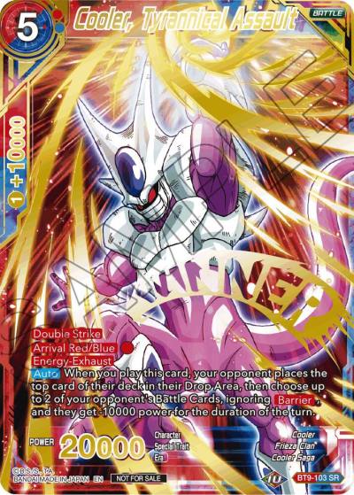 Cooler Tyrannical Assault Alternate Art Set 2021 Vol 2 BT9-103 Tournament Promotion Cards Dragonball Super card