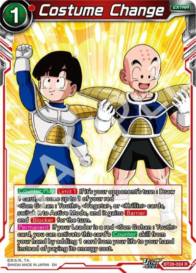 Costume Change BT28-024 Prismatic Clash Dragonball Super card