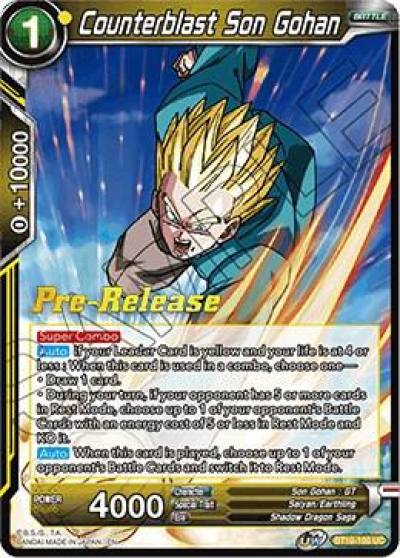 Counterblast Son Gohan BT10-100 Rise of the Unison Warrior Pre-Release Cards Dragonball Super card