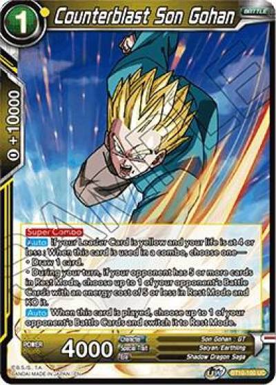 Counterblast Son Gohan BT10-100 Rise of the Unison Warrior Dragonball Super card