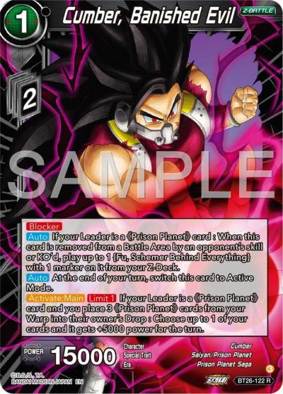 Cumber Banished Evil BT26-122 Ultimate Advent Dragonball Super card