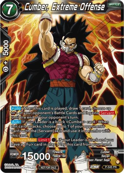 Cumber Extreme Offense Championship Selection Pack 2023 Vol3 Gold Stamped Shatterfoil P-545 Tournament Promotion Cards Dragonball Super card