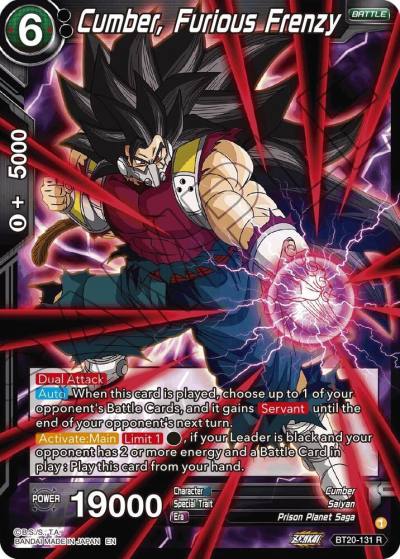 Cumber Furious Frenzy BT20-131 Power Absorbed Dragonball Super card