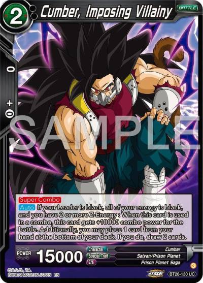 Cumber Imposing Villainy BT26-130 Ultimate Advent Dragonball Super card