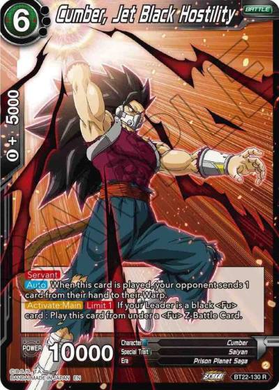 Cumber Jet Black Hostility BT22-130 Critical Blow Dragonball Super card