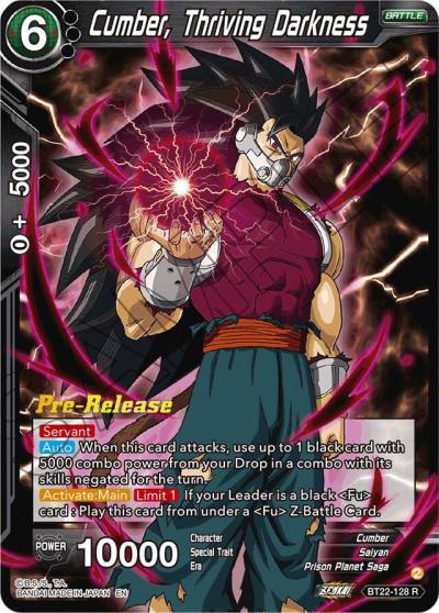 Cumber Thriving Darkness BT22-128 Critical Blow Pre-Release Cards Dragonball Super card