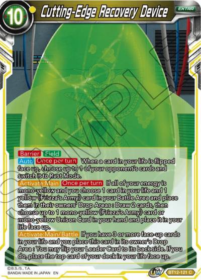 Cutting Edge Recovery Device BT12-121 Vicious Rejuvenation Dragonball Super card