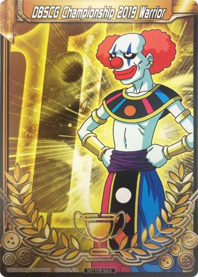 DBSCG Championship 2019 Warrior Merit Card Universe Belmod 11 Tournament Promotion Cards Dragonball Super card