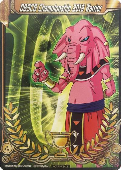 DBSCG Championship 2019 Warrior Merit Card Universe Rumush 10 Tournament Promotion Cards Dragonball Super card