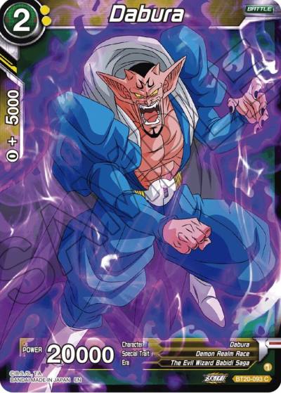 Dabura BT20-093 Power Absorbed Dragonball Super card
