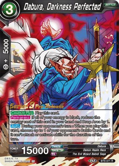 Dabura Darkness Perfected BT9-071 Universal Onslaught Pre-Release Cards Dragonball Super card