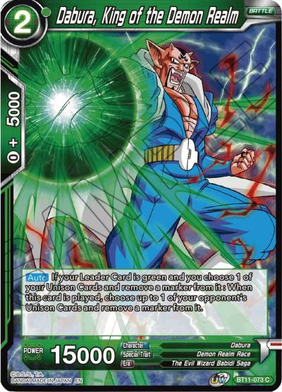 Dabura King of the Demon Realm BT11-073 Vermilion Bloodline Dragonball Super card