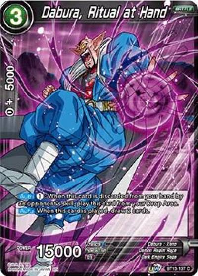 Dabura Ritual at Hand BT13-137 Supreme Rivalry Dragonball Super card
