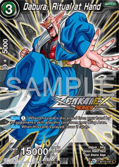 Dabura Ritual at Hand Event Pack 16 BT13-137 Promotion Cards Dragonball Super card