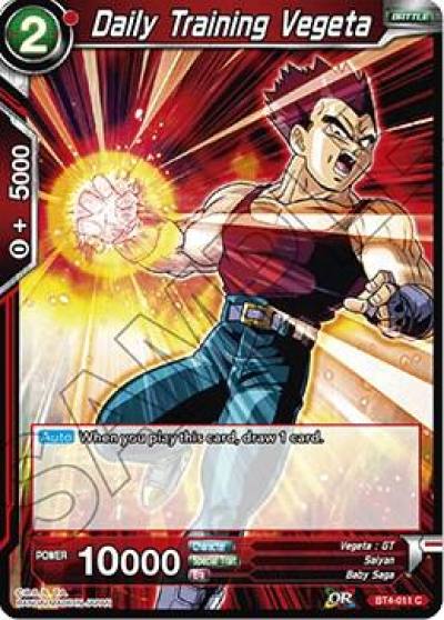 Daily Training Vegeta Foil BT4-011 Colossal Warfare Dragonball Super card