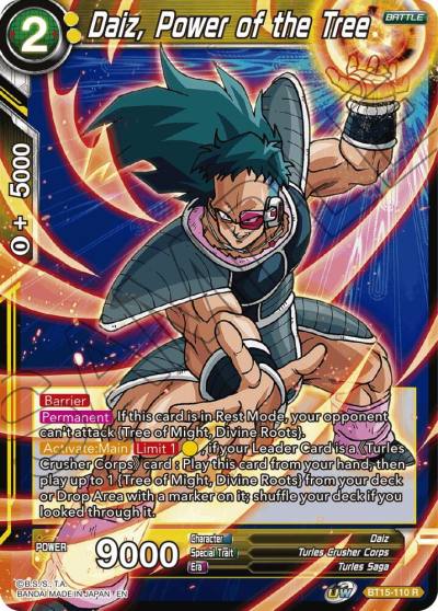 Daiz Power of the Tree BT15-110 Saiyan Showdown Dragonball Super card