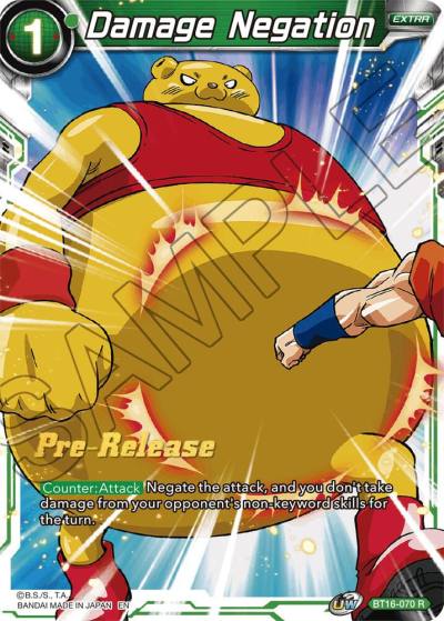 Damage Negation BT16-070 Realm of the Gods Pre-Release Cards Dragonball Super card