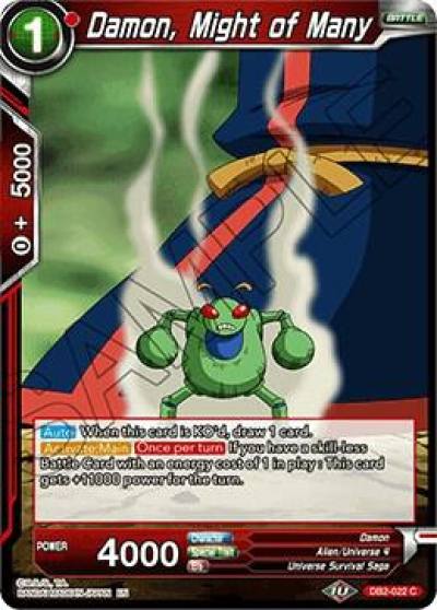 Damon Might of Many DB2-022 Draft Box 05 - Divine Multiverse Dragonball Super card
