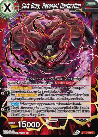 Dark Broly Resonant Obliteration BT15-004 Saiyan Showdown Dragonball Super card
