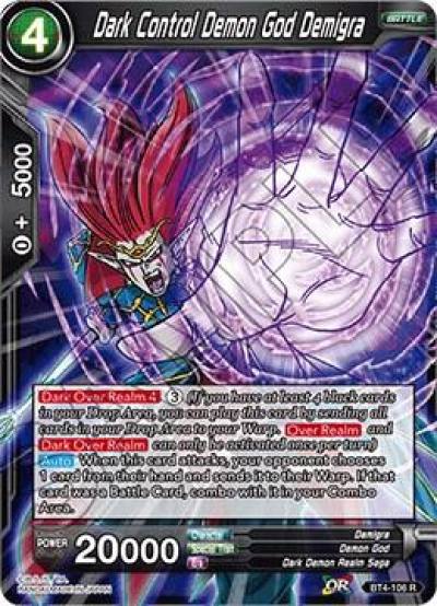 Dark Control Demon God Demigra BT4-106 Colossal Warfare Dragonball Super card