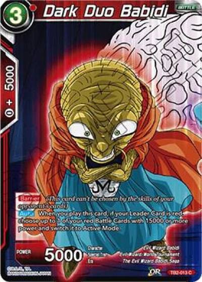 Dark Duo Babidi TB2-013 World Martial Arts Tournament Dragonball Super card