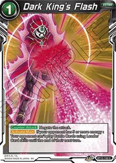 Dark Kings Flash Foil BT12-150 Vicious Rejuvenation Dragonball Super card