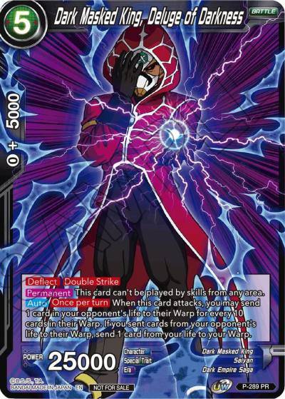 Dark Masked King Deluge of Darkness Unison Warrior Series Tournament Pack Vol3 P-289 Tournament Promotion Cards Dragonball Super card