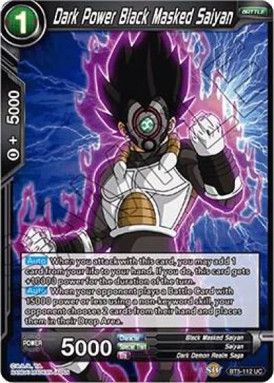 Dark Power Black Masked Saiyan BT5-112 Miraculous Revival Dragonball Super card
