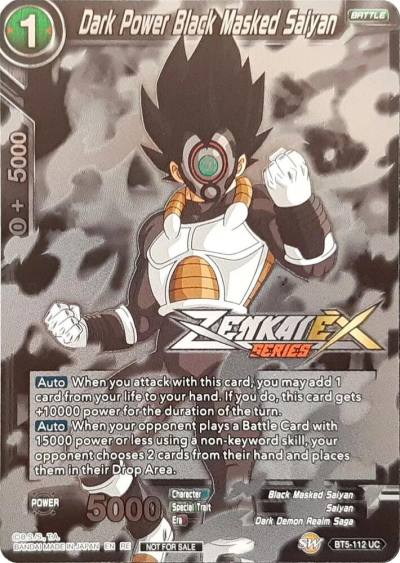 Dark Power Black Masked Saiyan Event Pack 13 BT5-112 Tournament Promotion Cards Dragonball Super card