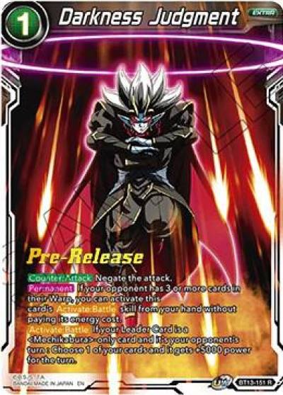 Darkness Judgment BT13-151 Supreme Rivalry Pre-Release Cards Dragonball Super card