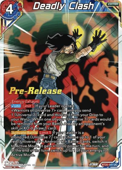 Deadly Clash BT20-141 Power Absorbed Pre-Release Cards Dragonball Super card