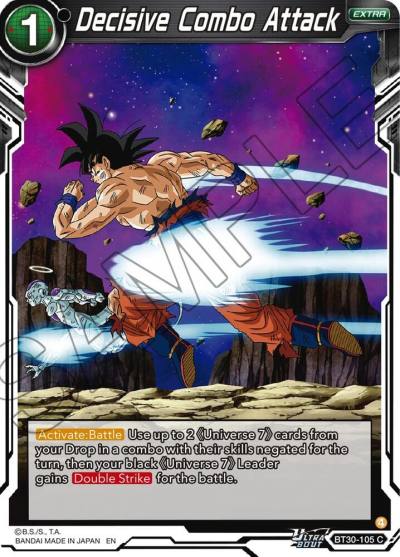Decisive Combo Attack BT30-105 Three Glorious Fighters Dragonball Super card