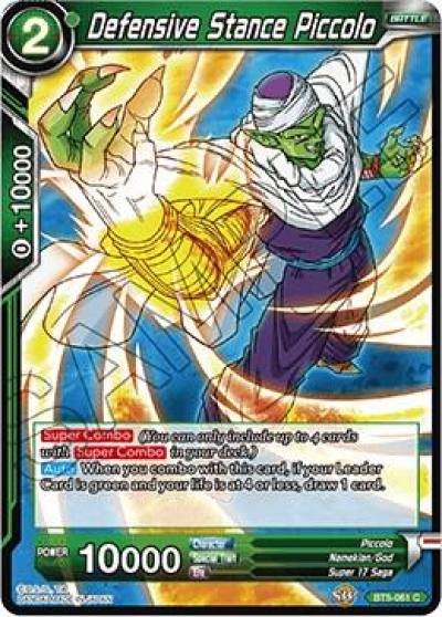 Defensive Stance Piccolo BT5-061 Miraculous Revival Dragonball Super card