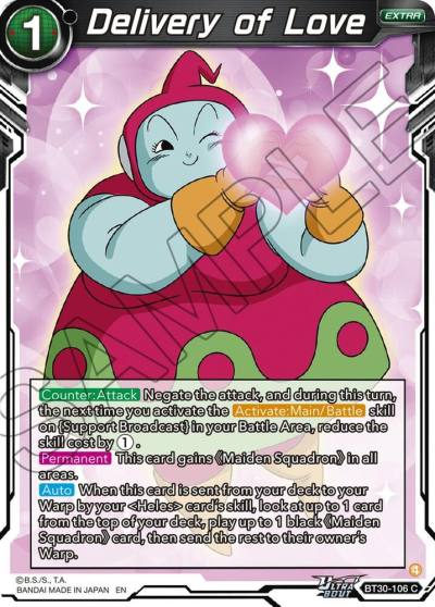 Delivery of Love BT30-106 Three Glorious Fighters Dragonball Super card