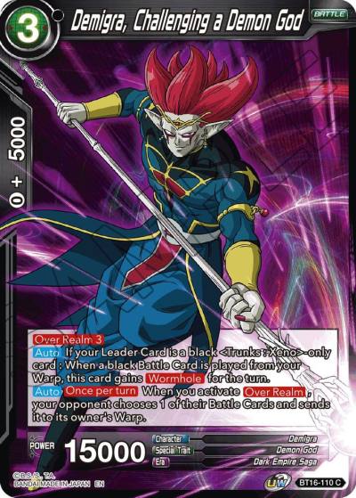 Demigra Challenging a Demon God Foil BT16-110 Realm of the Gods Dragonball Super card