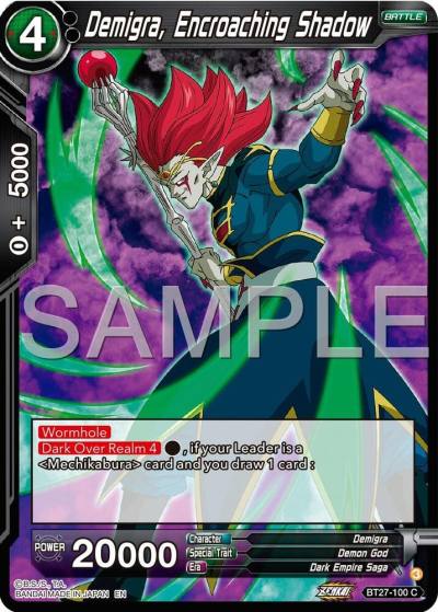 Demigra Encroaching Shadow BT27-100 History of Z Dragonball Super card