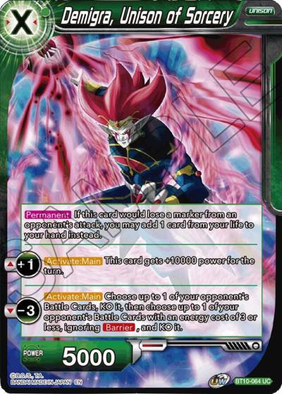 Demigra Unison of Sorcery BT10-064 Rise of the Unison Warrior Dragonball Super card
