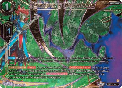 Demigras Wormhole Gold Stamped BT27-094 History of Z Dragonball Super card