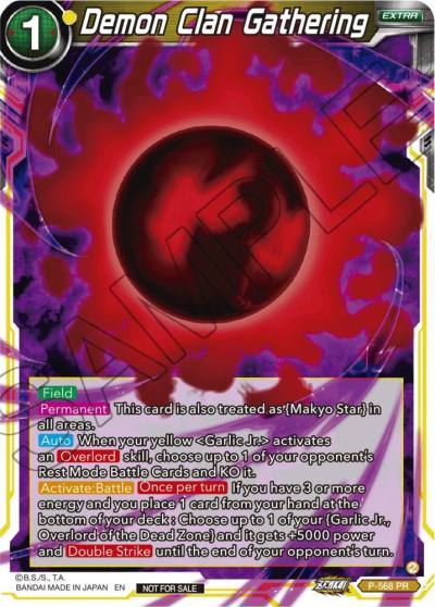 Demon Clan Gathering Zenkai Series Tournament Pack Vol6 P-568 Tournament Promotion Cards Dragonball Super card
