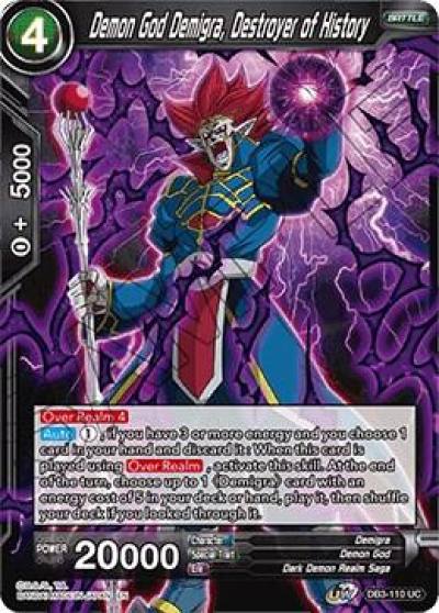 Demon God Demigra Destroyer of History DB3-110 Draft Box 06 - Giant Force Dragonball Super card
