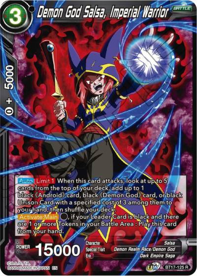 Demon God Salsa Imperial Warrior Foil BT17-125 Ultimate Squad Dragonball Super card