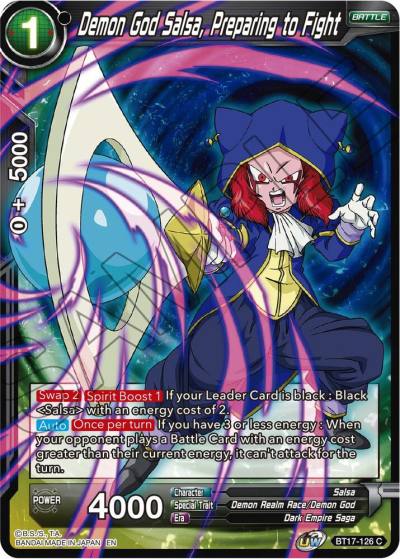 Demon God Salsa Preparing to Fight Foil BT17-126 Ultimate Squad Dragonball Super card