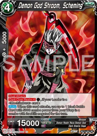 Demon God Shroom Scheming BT27-103 History of Z Dragonball Super card