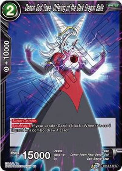 Demon God Towa Offering of the Dark Dragon Balls Foil BT13-139 Supreme Rivalry Dragonball Super card
