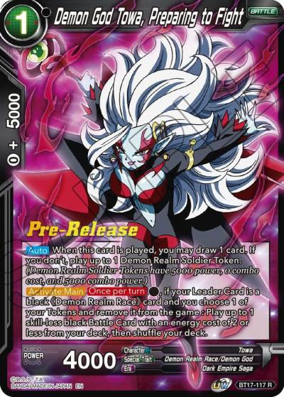 Demon God Towa Preparing to Fight BT17-117 Ultimate Squad Pre-Release Cards Dragonball Super card