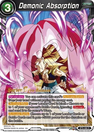Demonic Absorption BT9-086 Universal Onslaught Pre-Release Cards Dragonball Super card