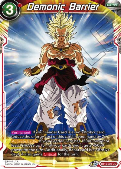 Demonic Barrier BT15-028 Saiyan Showdown Dragonball Super card